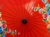 Floral Pattern Umbrella Detail from Chiang Mai Umbrella Factory