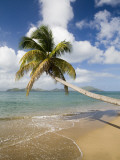 Coconut Grove Beach at Cades Bay  with St Kitts on Horizon
