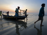 Fishermen Coming in from the Sea  after Fishing Through the Night