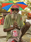 Portrait of Sadhu Wannabe  One of Many Fake Holy Men Looking for Donations During Pushkar Mela