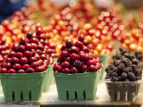 Cherry and Blackberry Punnets at Granville Island Public Market on Johnston St  Granville Island
