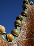 Ornate Mosaic Roof of Casa Batllo  Designed by Antoni Gaudi  in Gracia District