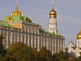Green Copper Roofs and Golden Domes of Great Kremlin Palace