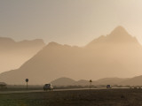 Cars on Inland Highway from Nizwa to Ibri