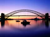 Harbour Bridge at Dawn  Seen from Blue Point  Boats in Foreground are Moored at Lavender Bay