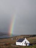 Village Church with Rainbow in Background
