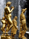 Gilded Fountains in Gardens of Peterhof (Petrodvorets)