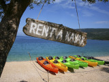 Kayaks for Rent on Beach at Point Kovacine West of Cres Town