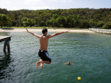 Jumping of Wharf at Chowder Bay