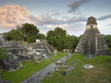 Grand Plaza with Temple of Great Jaguar (Temple I) at Right  in Mayan Ruins of Tikal