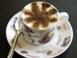 Macchiato Coffee at Coffee Shop on Haile Selasse Street