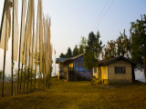 Peasant Farm and Prayer Flags
