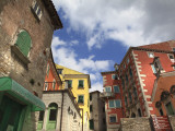 Colourful Buildings with Battiala-Lazzarini Palace in Red