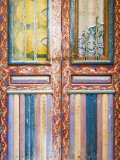 Detail of Faded Mulit-Colour Door in Fes El Bali