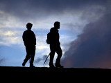 Two Men Hiking to Pacaya Volcano