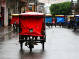 Mototaxis with Protective Rain Covers