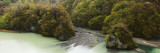 Colourful River with Cherry Blossums (Sakura) Near Shizunai