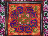 Close-Up of Coloured Tribal Textile