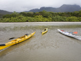 Kayaks at Low Tide in Zoe Bay