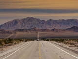 Route 66 Near Chambless with Marble Mountains in Distance  Mojave Desert