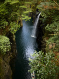 Row Boat and Waterfall in Takachiho Gorge