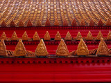 Roof Tiles around Central Courtyard of Wat Benchamabophit  Dusit