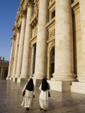 Nuns in Piazza San Pietro in Front of StPeter's Basilica