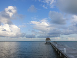 San Pedro Beach Dock  Looking Out Towards Caribbean Sea