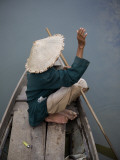 Local Man in Traditional Vietnamese Hat