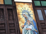 Mary and Jesus Religious Mural Next to Catedral De San Juan (San Juan Cathedral)