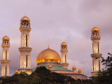 Minarets and Main Dome of Bolkiah Mosque at Dusk