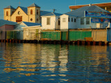 Haulover Creek with Colourful Riverside Buildings in Central Belize City
