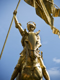 Gold Plated Statue of St Joan of Arc in the French Quarter on Decator Street