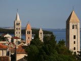 Historic Centre of Rab Town with Four Bell Towers