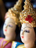 Painted Faces of Mannequin Puppets for Sale at Local Market