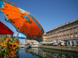 Trieste Grand Canal (Canal Grande) from San Spiridione Street
