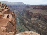 Man at Tuweep (Toroweap) Point on North Rim