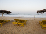 Beach Chairs at Calengute Beach  North of Panaji