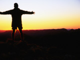 Man Silhouetted at Dawn  Brinkley Bluff