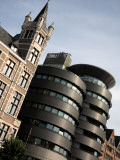Old and New Architecture on Jordaenskaai Waterfront of Schelde River