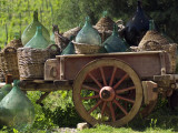 Discarded Wine Demijohns in Cart at Villa a Sesta