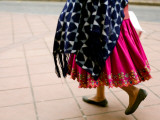Lower Half of Traditionally Dressed Ecuadoran Woman