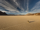 Moving Rocks at the Racetrack Dry Lake  Mojave Desert