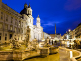 Fontana Del Moro and Church of Sant'Agnese in Agone at Piazza Navona