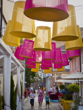 People Walking Below Coloured Lanterns on Kundurdziluk in Bascarsija  the Old Turkish Quarter