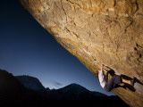 Young Woman Climber on Rock Face