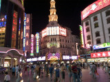 Crowds around Nanjing Road at Night