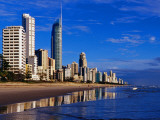 Hi-Rise Apartment Buildings and Surfers Paradise Beach