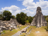 Ruins of Mayan Temple One and Acropolis North as Seen from Temple Two