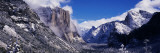 Tunnel View of Bridalveil Falls in Winter